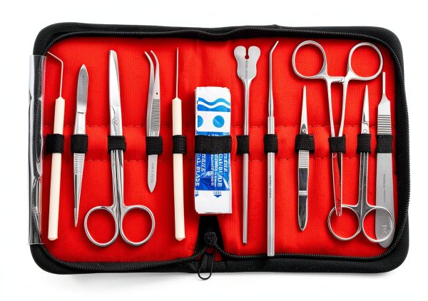 Advanced Dissection Kit Biology Lab Anatomy Dissecting Set with Stainless Steel Scalpel Knife Handle Blades for Medical Students and Veterinary by Cynamed (22 Pcs)-0