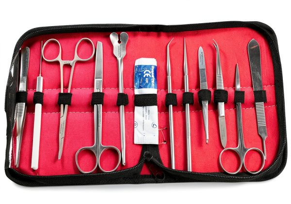 Student Dissecting Set 13-Piece Stainless Steel with Case Cynamed-0