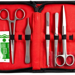 Veterinary Dissection Kit DR Instruments Stainless Steel Zippered Case-0