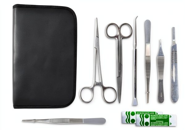 Veterinary Dissection Kit DR Instruments Stainless Steel Zippered Case-1