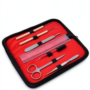 A2ZScilab Plant Study & Plant Research Kit, 17 PC - Botany Dissection kit for Lab and Field Study - Stainless Steel Scissors Forceps Scalpel Handle Glass Dropper + FREE Sharp Blades & Ruler in a Case-0