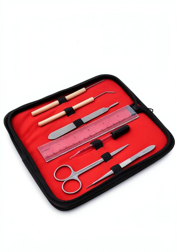 A2ZScilab Plant Study & Plant Research Kit, 17 PC - Botany Dissection kit for Lab and Field Study - Stainless Steel Scissors Forceps Scalpel Handle Glass Dropper + FREE Sharp Blades & Ruler in a Case-0