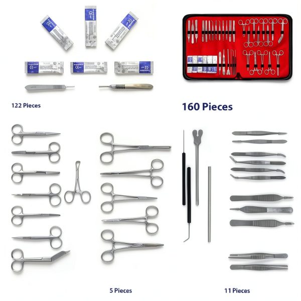 Dissecting Kit DEXSUR 160‑Piece Stainless Steel for Veterinary Use-6