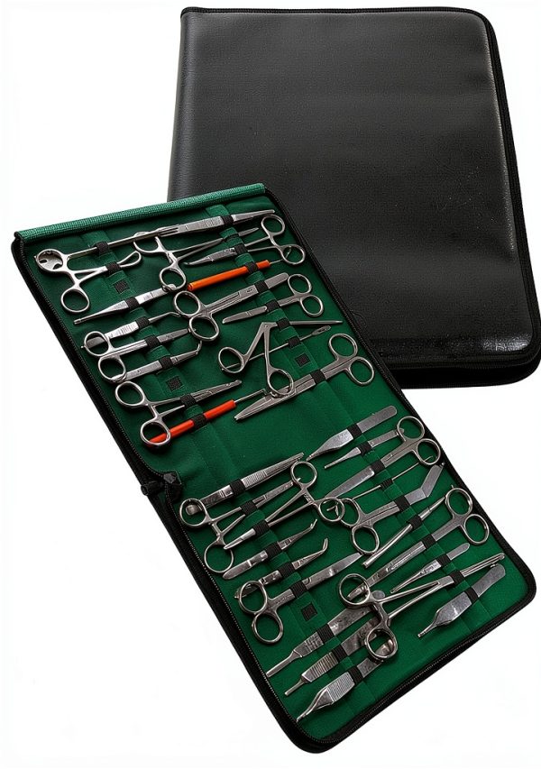 Premium ARTLAB 157 Pieces Instruments Kit Veterinary Scissors Forceps Needle Holders Scalpel Handle, Stainless Steel Instruments kit with Carrying case-1