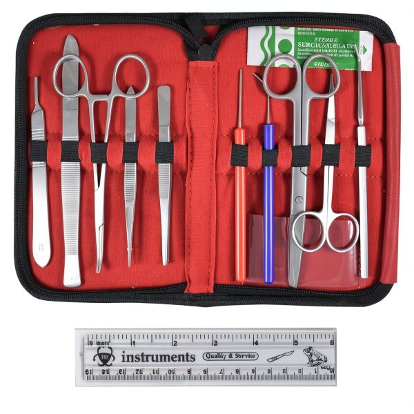 Med Student Anatomy Dissecting Kit Econo DR Instruments Leather Case-0