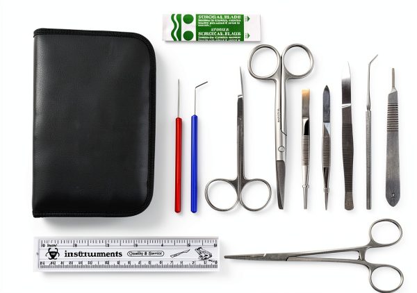 Med Student Anatomy Dissecting Kit Econo DR Instruments Leather Case-1